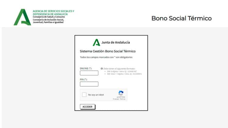 Pasos para solicitar el cobro del Bono Social Térmico en Andalucía.