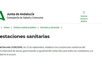 Prestaciones del Servicio Andaluz de Salud