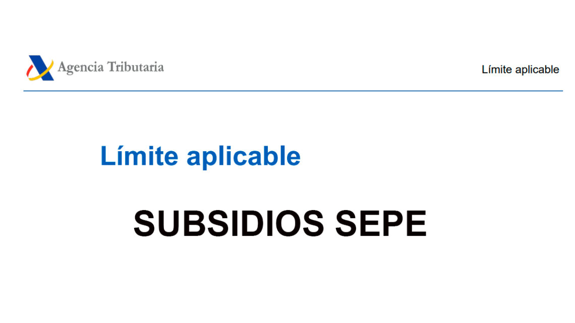 Límite de rentas subsidios SEPE