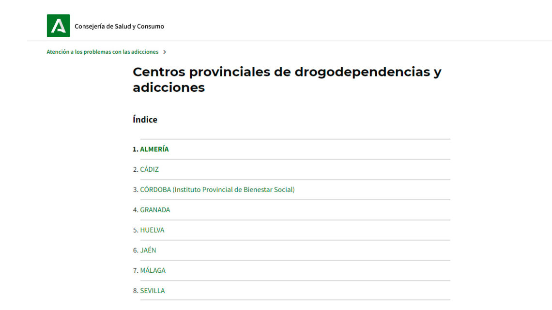 Tratamiento adicciones y drogodependencia en Andalucía