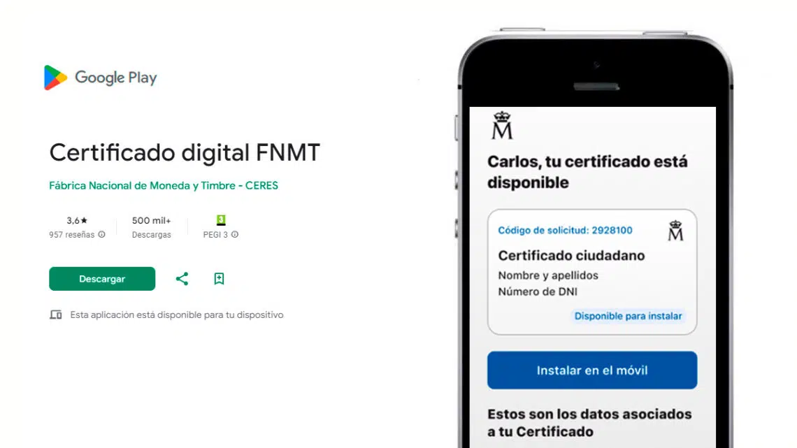Instalar certificado digital FNMT en el móvil