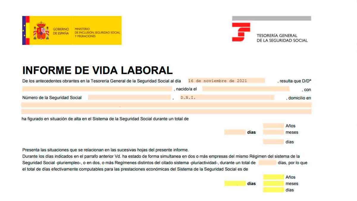 Consultar vida laboral