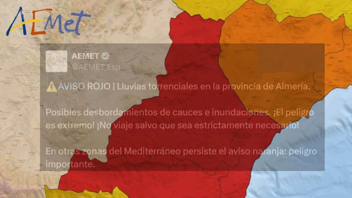 Alerta roja AEMET Almería