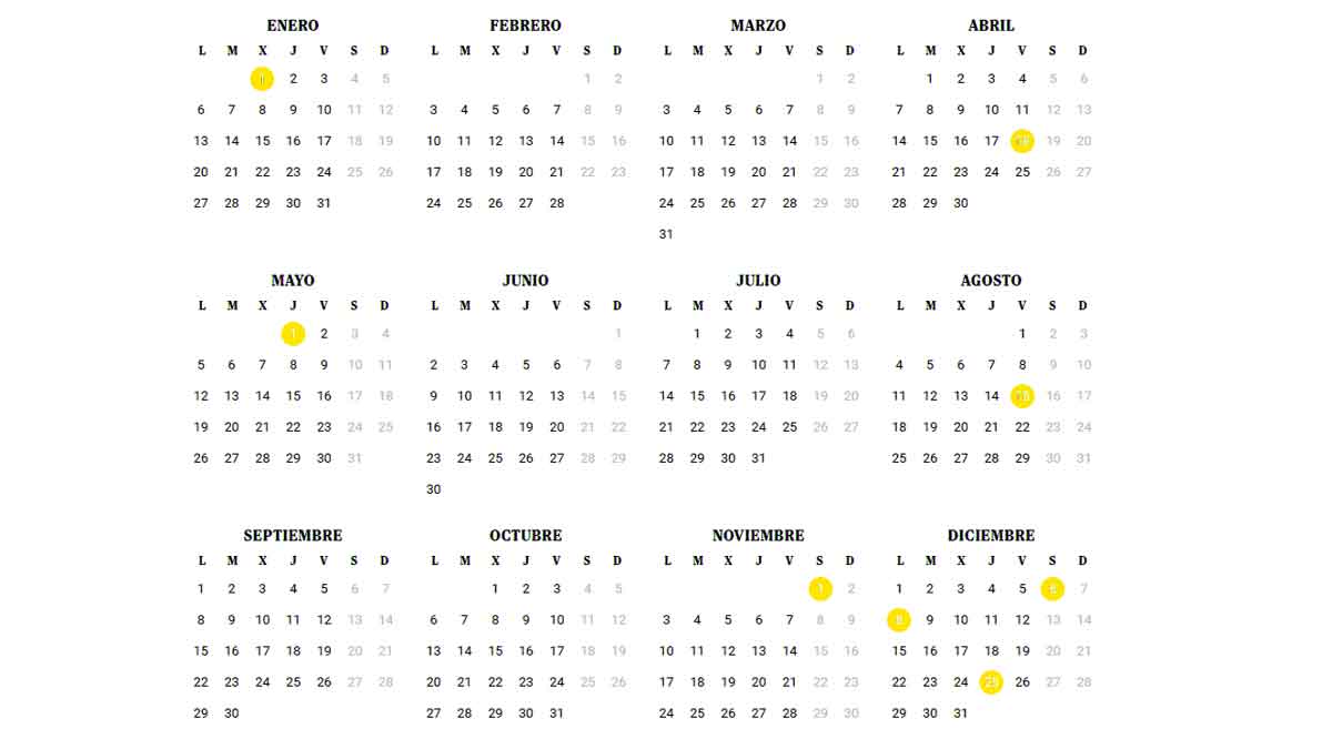 Ya se conocen los días festivos por comunidad autónoma del 2025.