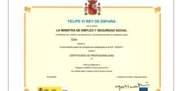 Inscripción pruebas certificado de profesionalidad