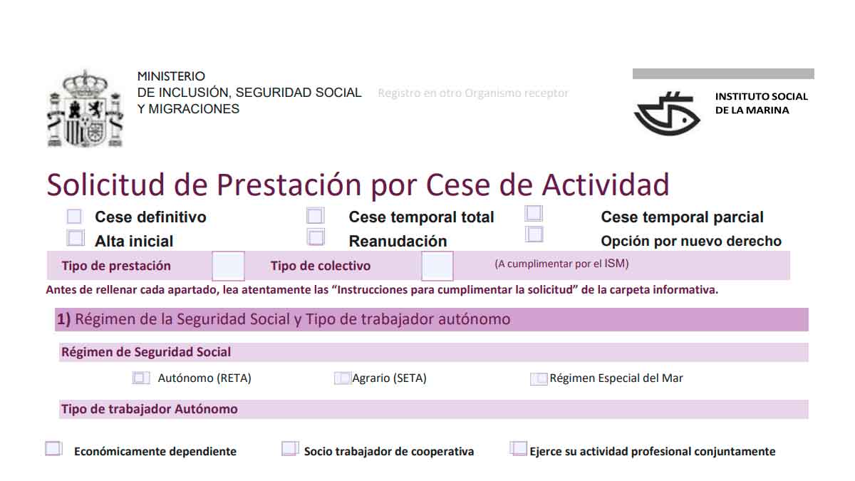 Prestación por cese de actividad