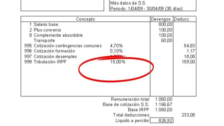 Un ajuste del IRPF puede provocar cambios en la nómina a fin de año