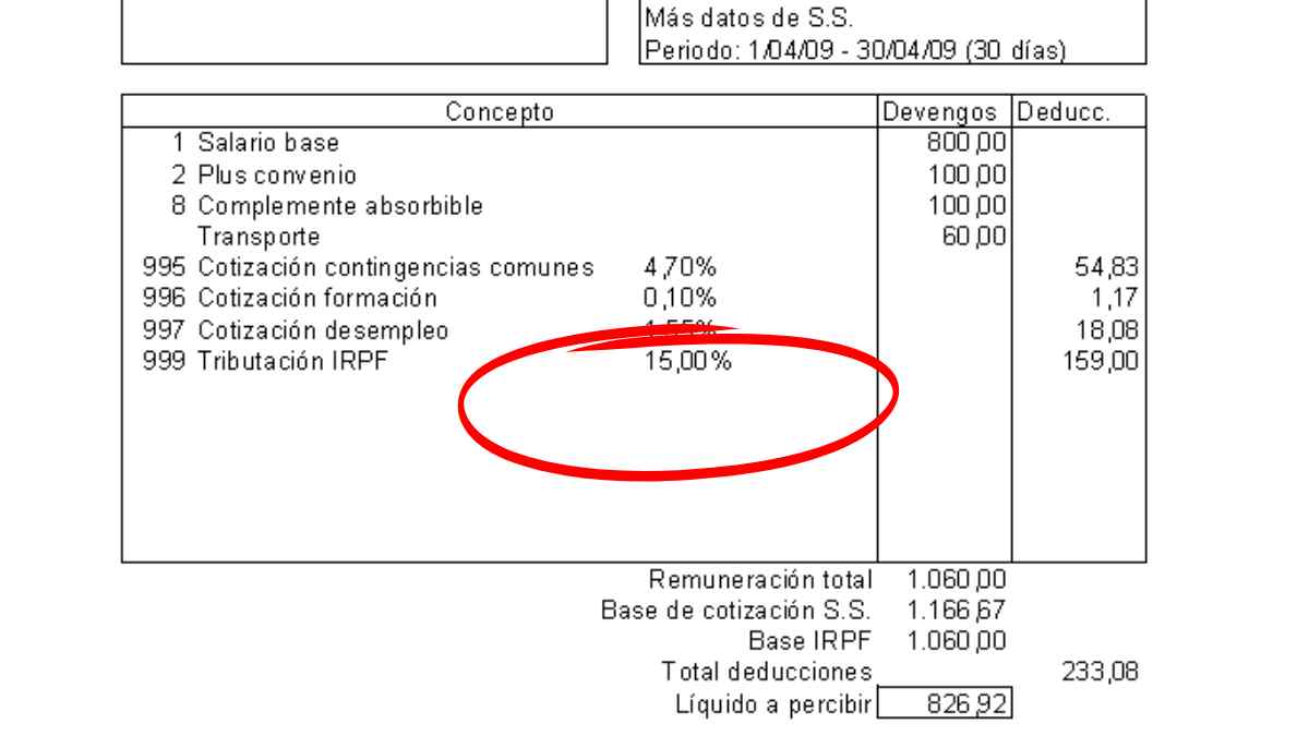 Un ajuste del IRPF puede provocar cambios en la nómina a fin de año
