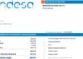 Factura de Endesa con error en la regularización de consumo de gas en enero 2025