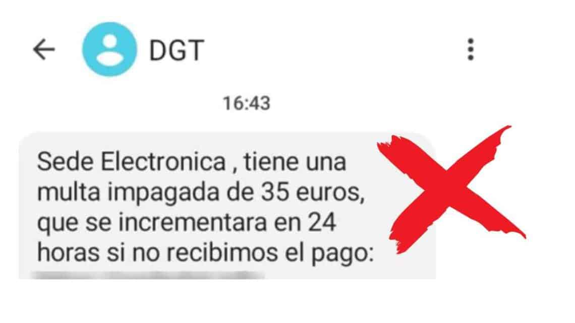 Advierten sobre una modalidad de estafa en la que las víctimas reciben un falso mensaje de la DGT.