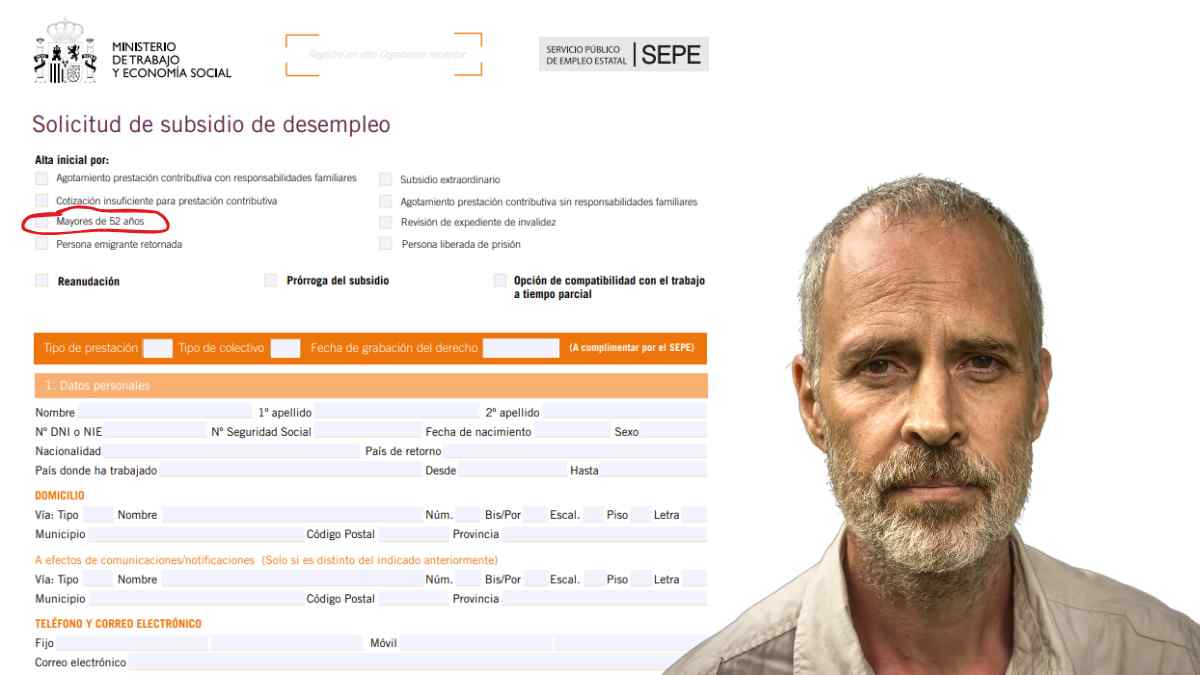 SEPE ofrece un subsidio a las personas mayores de 52 años que se encuentren en situación de desempleo y que cumplan otros requisitos.