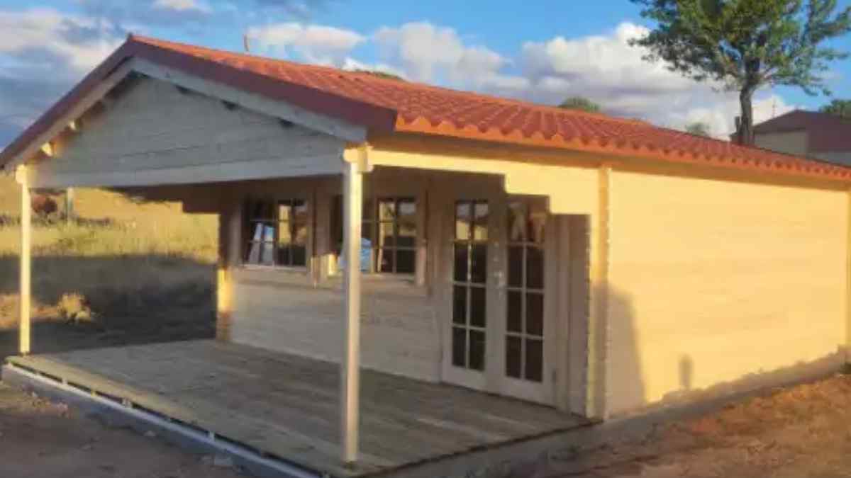 Casa prefabricada de madera por menos de 6.000 euros.