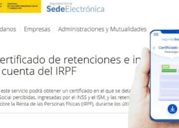 Quienes lo deseen pueden obtener su certificado digital de IRPF en la web de la Seguridad Social.