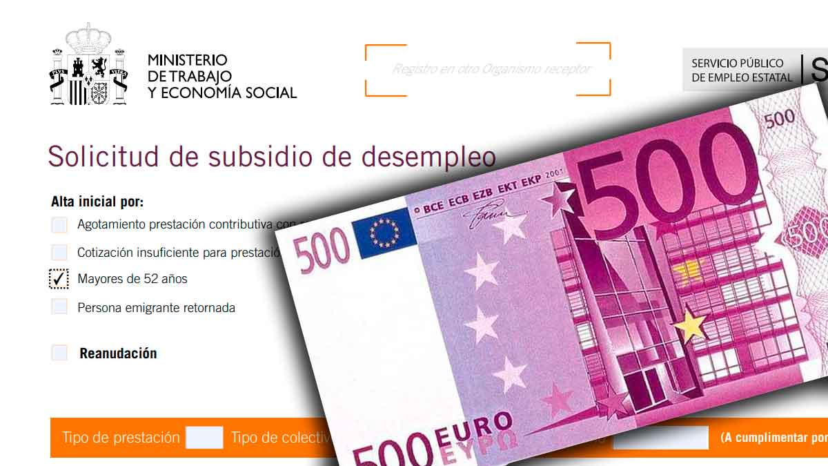 Formulario para solicitar los casi 500 € del miniparo indefinido del SEPE en 2025