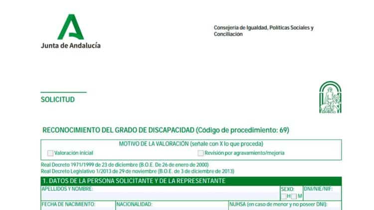 Conoce la forma correcta de tramitar la solicitud del reconocimiento del grado de discapacidad en la Comunidad Autónoma de Andalucía.