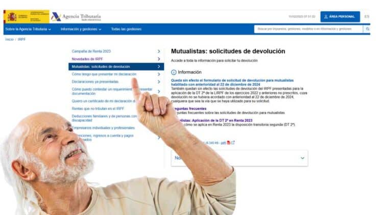 La Agencia Tributaria puso en marzo a disposición de los mutualistas un formulario online para faciltiarles el proceso de devolución.