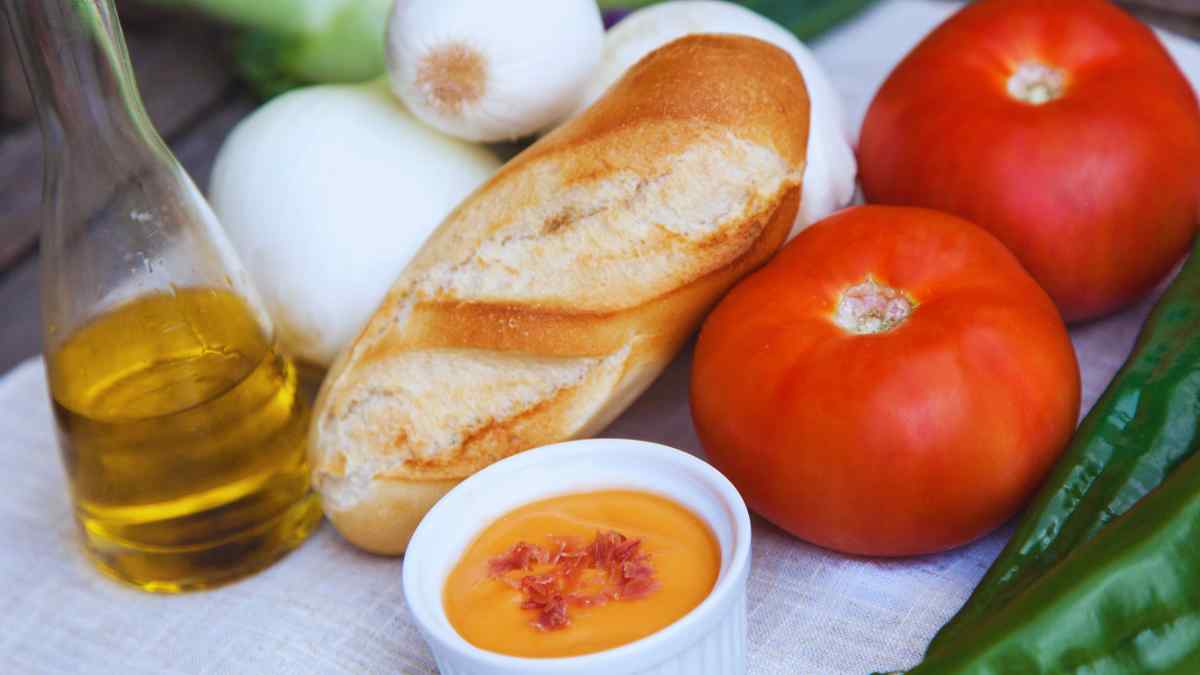 El salmorejo andaluz requiere muy poco tiempo de preparación.