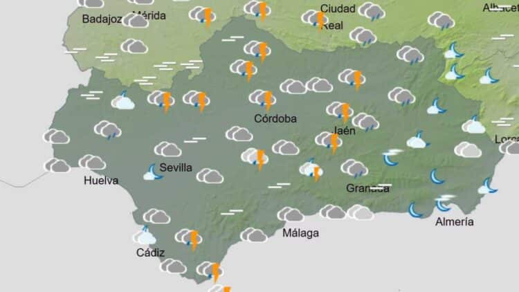 Tiempo AEMET Andalucía martes 11 de febrero