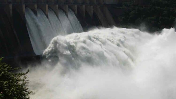 Desbordamiento de embalse en Andalucía durante la borrasca ‘Konrad’