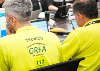 Técnicos de Emergencias 112 de Andalucía (GREA) supervisan alertas por la borrasca ‘Martinho’ ante riesgo de inundaciones