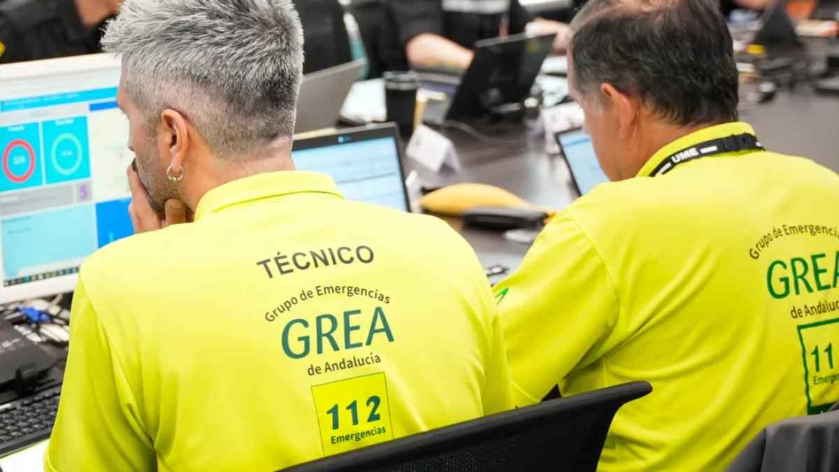 Técnicos de Emergencias 112 de Andalucía (GREA) supervisan alertas por la borrasca ‘Martinho’ ante riesgo de inundaciones