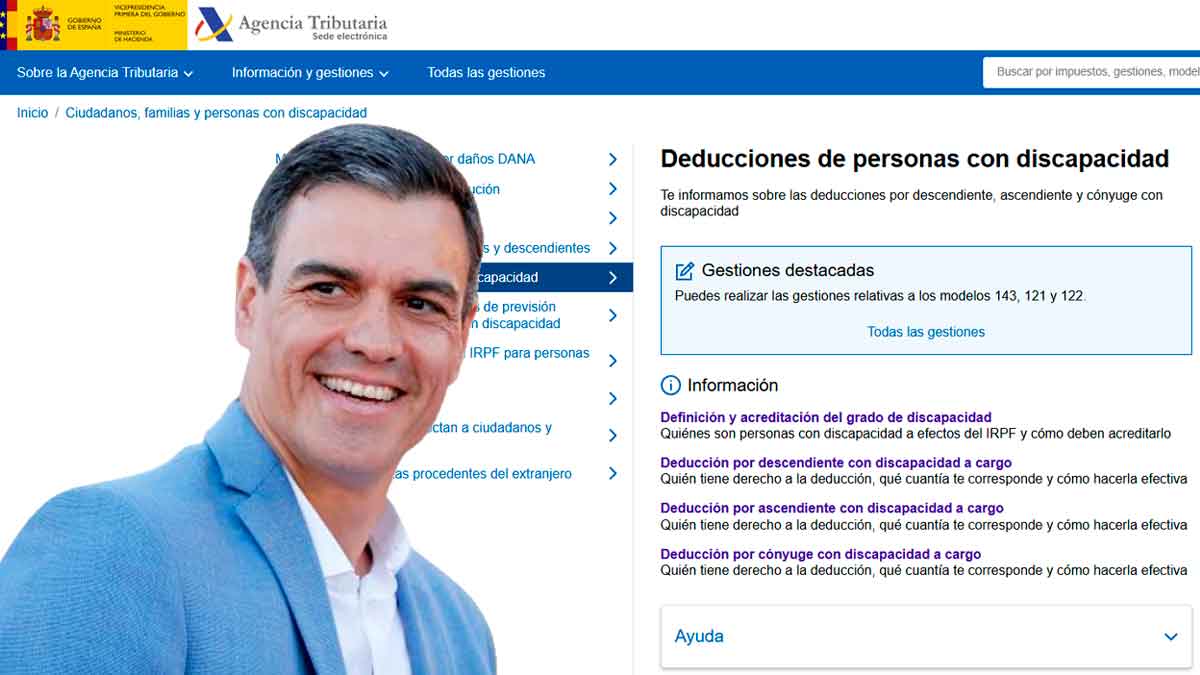 La Agencia Tributaria permite 3 tipos de deducciones fiscales para todas aquellas personas que tienen al menos un 33 % de discapacidad.