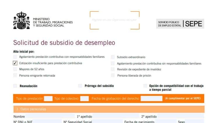 El SEPE informa sobre la duración máxima del subsidio por cotización insuficiente, si hay responsabilidades familiares.