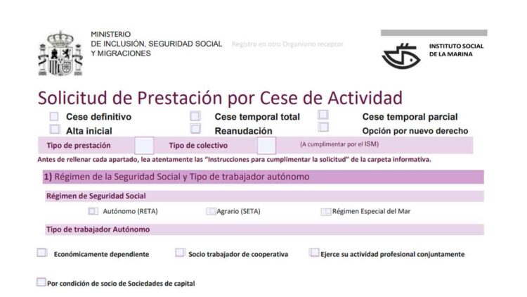 Ya está disponible el formulario para solicitar que los autónomos soliciten el cese de actividad: cuantías y duración para 2025.