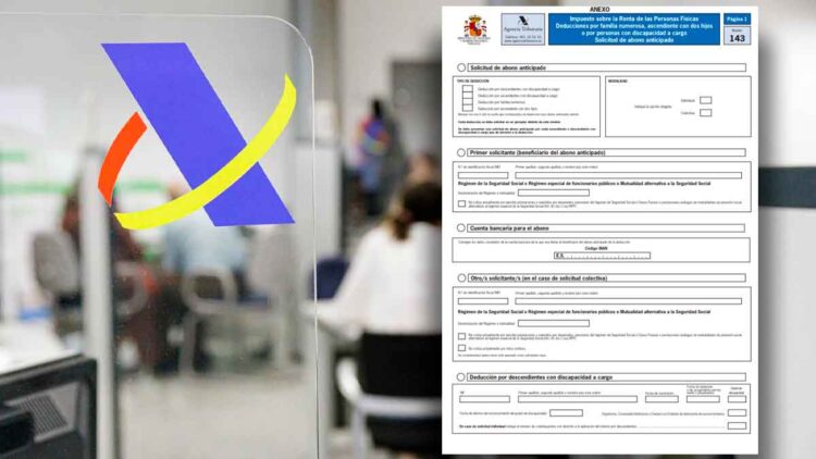 Hacienda pone a disposición de los contribuyentes el modelo 143 para solicitar esta deducción fiscal que puede alcanzar los 2.400 euros.