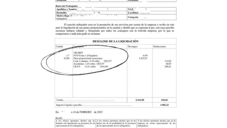 El finiquito está compuesto de unos conceptos fundamentales que hay que entender para hacer sus cálculos.