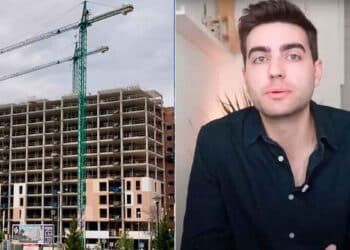 Arquitecto youtuber explica ante obra en construcción por qué evitar pisos alargados con entrada en esquina