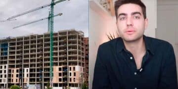 Arquitecto youtuber explica ante obra en construcción por qué evitar pisos alargados con entrada en esquina