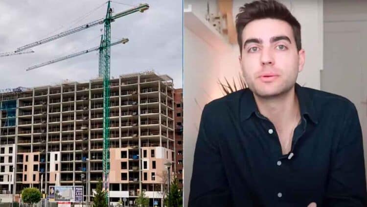 Arquitecto youtuber explica ante obra en construcción por qué evitar pisos alargados con entrada en esquina