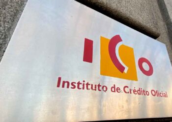 Letrero del Instituto de Crédito Oficial en una de sus sedes, organismo que gestiona los avales ICO para la compra de primera vivienda