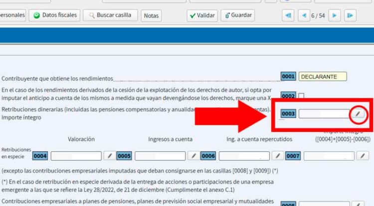 Casilla 0003 resaltada en Renta Web, paso clave para deducir hasta 4.000 euros en el IRPF de pensionistas mutualistas