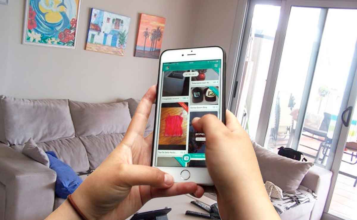 Usando el móvil para vender ropa de segunda mano en Vinted desde casa