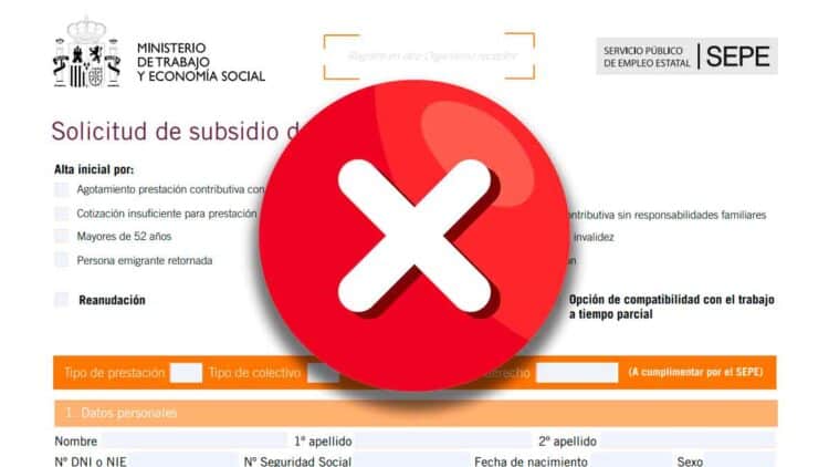Formulario del subsidio de desempleo del SEPE y motivos de suspensión