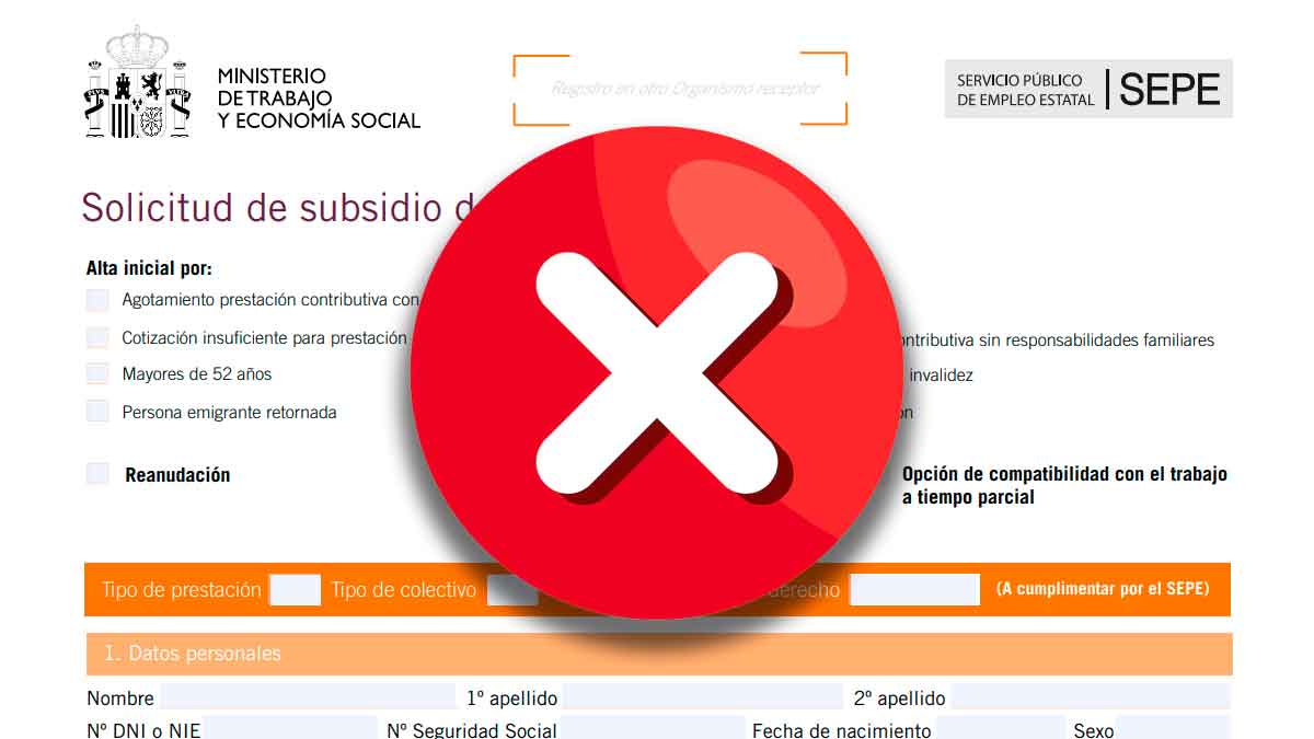 Formulario del subsidio de desempleo del SEPE y motivos de suspensión