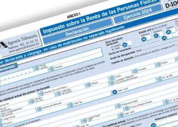 Formulario D-100 de la declaración de la Renta 2024 de la Agencia Tributaria en España
