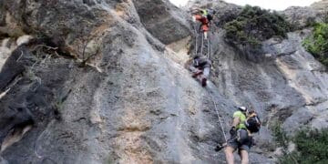 Vía ferrata en Jaén.