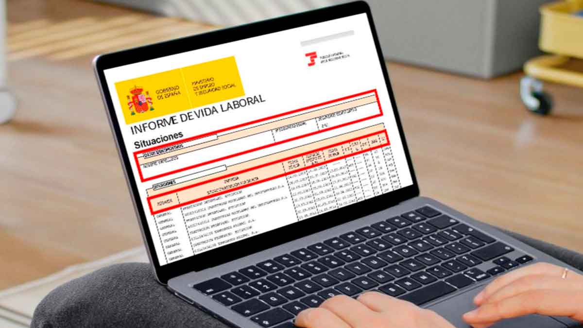 Persona consulta informe de vida laboral online en la web de la Seguridad Social para calcular la fecha de jubilación