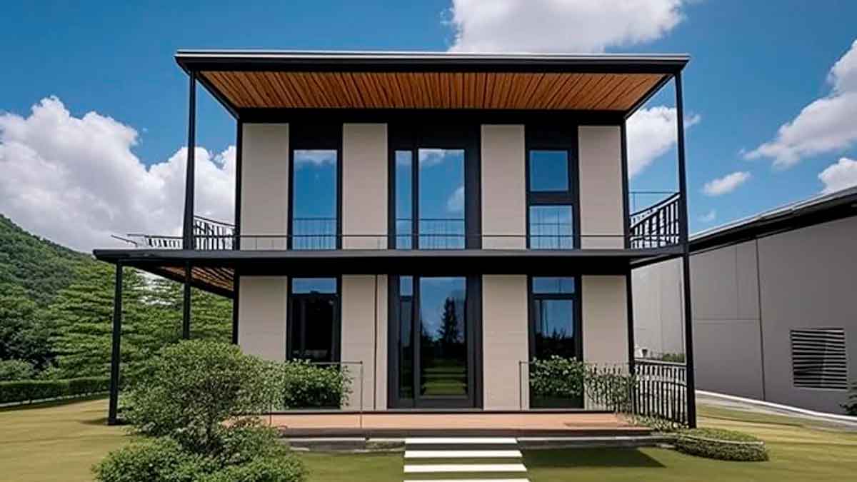 Casa prefabricada de dos plantas vendida en Amazon por menos de 14.000 euros
