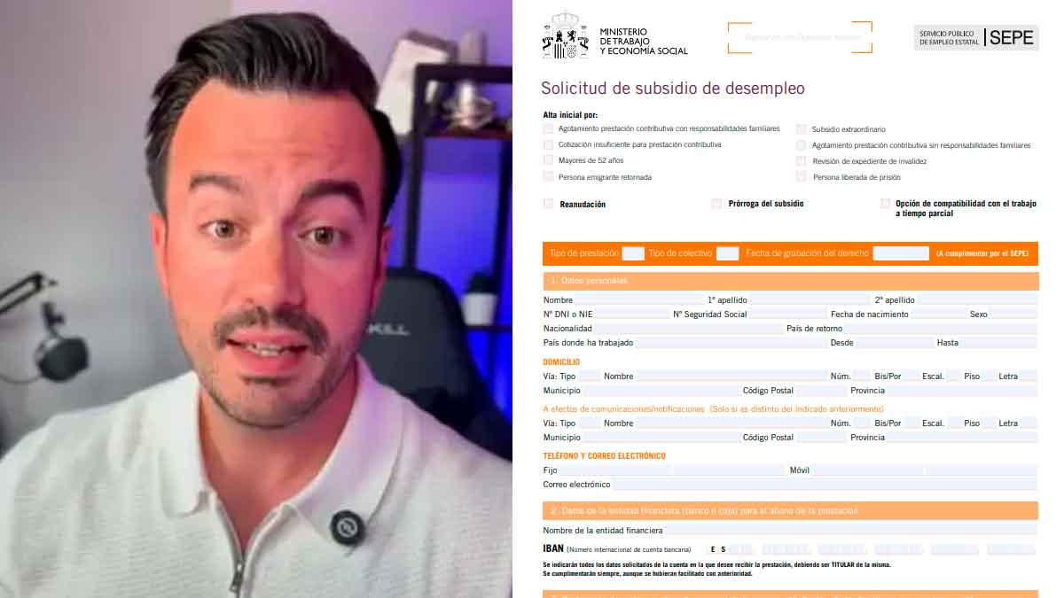 Abogado laboral explica la “trampita legal” para cobrar el paro junto al formulario oficial de subsidio del SEPE