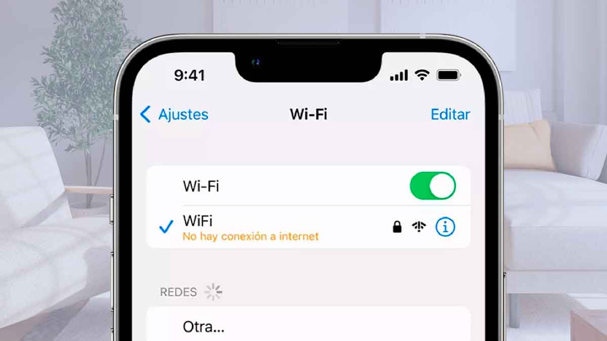 Ajustes de WiFi en un móvil iPhone para conectarse sin conocer la contraseña