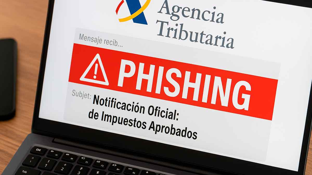 Alerta de phishing suplantando a la Agencia Tributaria con correo y SMS falsos