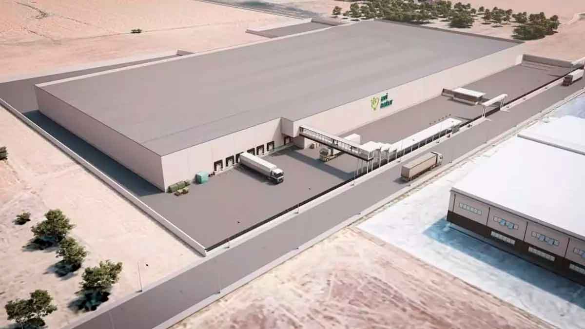 Vista aérea del proyecto de la macroplanta avícola de Aviserrano en La Carlota que generará hasta 1.500 empleos en Córdoba