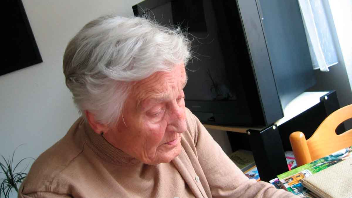 Persona mayor en su domicilio revisando documentación para solicitar la ayuda de dependencia en Andalucía