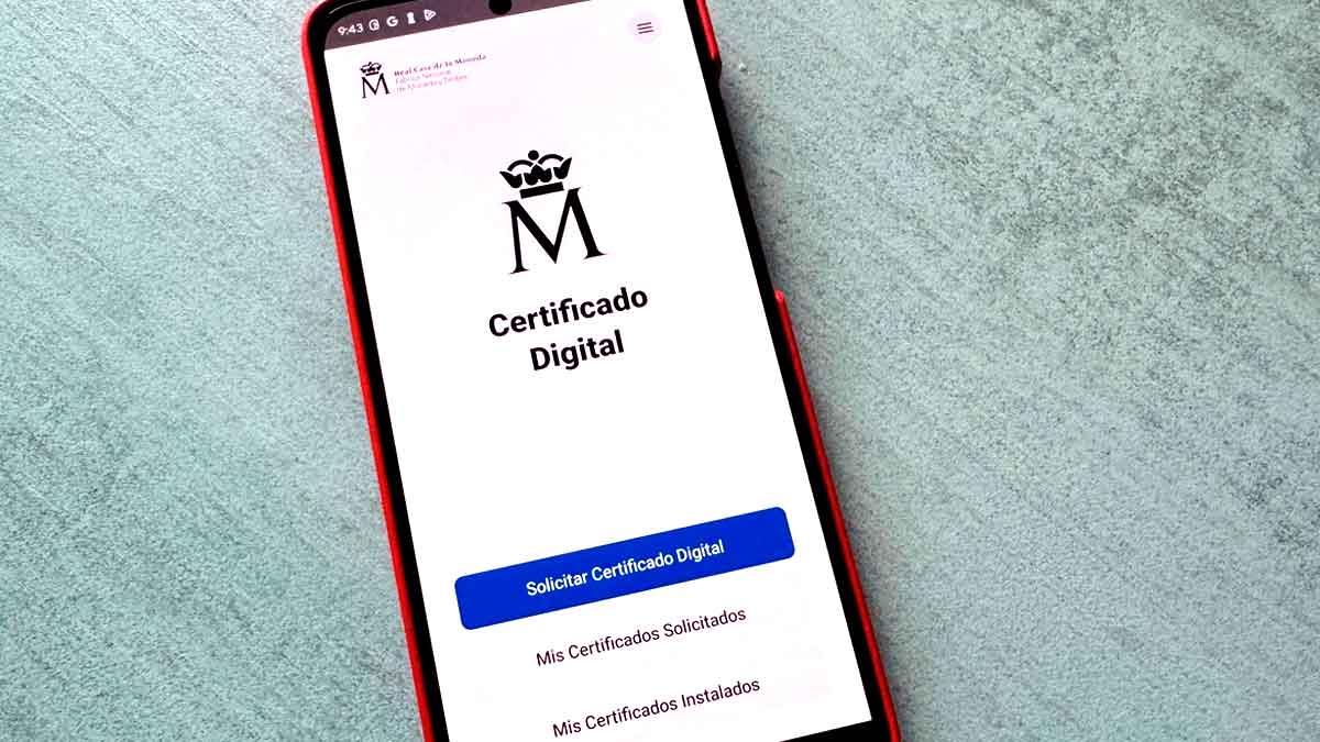 Aplicación del certificado digital de la FNMT en un móvil para solicitarlo desde el smartphone