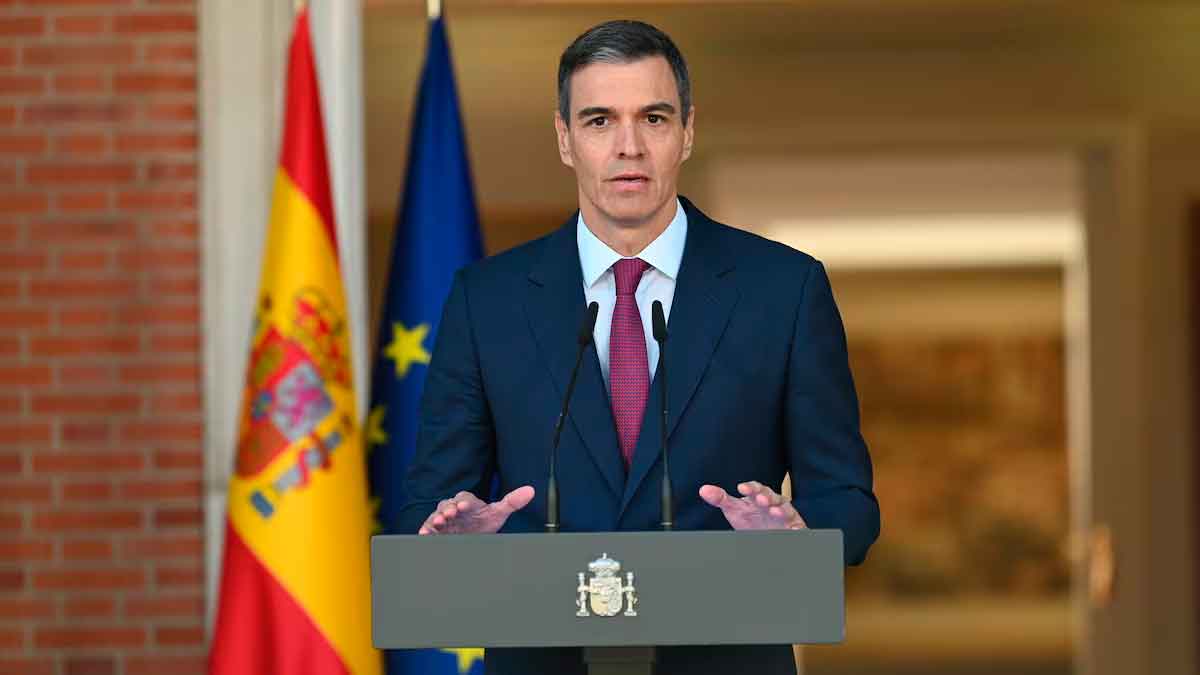 Presidente del Gobierno durante la presentación de las reformas de las pensiones entre 2021 y 2025 en España