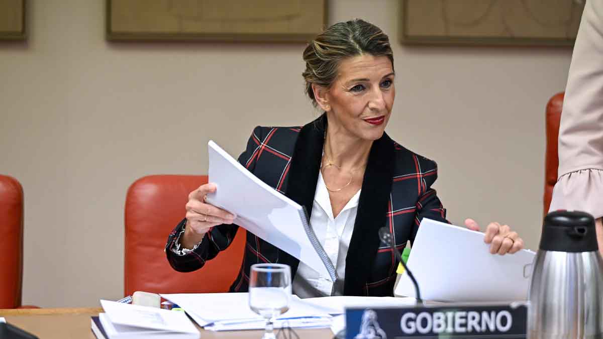 Responsable del Gobierno revisando documentos sobre el subsidio para mayores de 52 años del SEPE